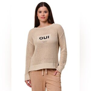 NWT Sundry OUI mesh sweater XS